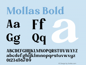 Mollas Bold Version 1.000图片样张