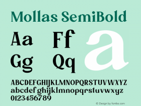 Mollas SemiBold Version 1.000图片样张