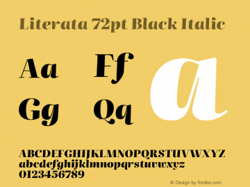 Literata 72pt Black Italic Version 3.002图片样张