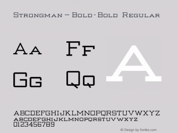 Strongman_Bold-Bold Regular Unknown Font Sample