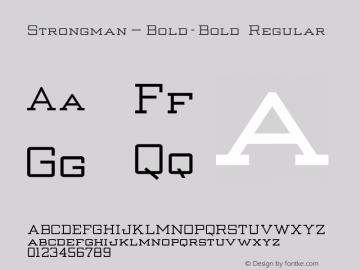 Strongman_Bold-Bold Regular Unknown图片样张