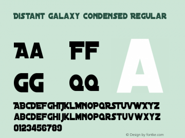 Distant Galaxy Condensed Regular Macromedia Fontographer 4.1 1/30/99图片样张
