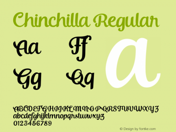 Chinchilla Regular Version 1.000图片样张