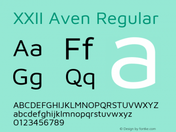 XXII Aven Regular Version 1.001图片样张