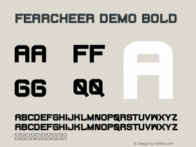 Fearcheer Demo Bold Version 1.001;Fontself Maker 3.5.1图片样张