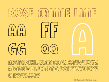 Rose Minie Line Version 1.001;Fontself Maker 3.5.1图片样张
