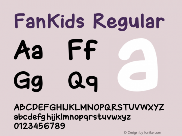 FanKids Version 1.001;Fontself Maker 3.5.1 Font Sample