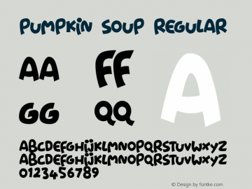 Pumpkin Soup Version 1.00;October 8, 2020;FontCreator 12.0.0.2567 64-bit图片样张