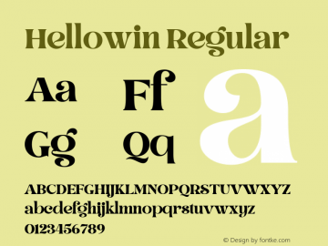 Hellowin Version 1.00;October 8, 2020;FontCreator 12.0.0.2563 64-bit Font Sample