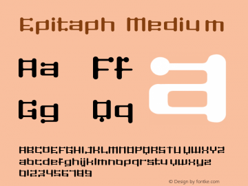 Epitaph Medium Version 001.000 Font Sample