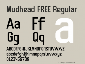 Mudhead FREE Version 1.004;Fontself Maker 3.5.1 Font Sample