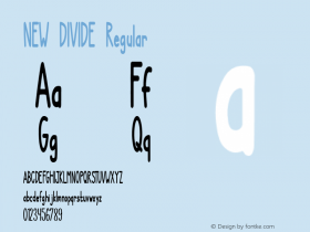 NEW DIVIDE Version 1.000 Font Sample