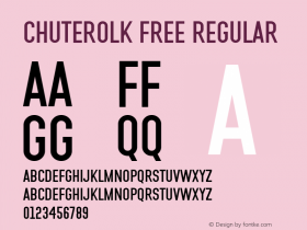 CHUTEROLK Free Regular Version 1.000 Font Sample