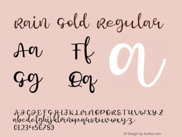 Rain Gold Version 1.001;Fontself Maker 3.5.1 Font Sample