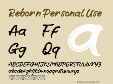Reborn Personal Use Version 1.001;Fontself Maker 3.5.1图片样张