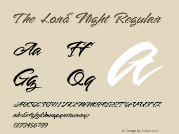 The Lord Night Version 1.00;August 19, 2020;FontCreator 12.0.0.2563 64-bit Font Sample