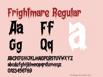 Frightmare Version 1.021;Fontself Maker 3.5.1 Font Sample