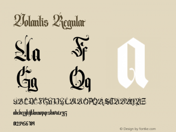 Volantis Regular Version 1.000 Font Sample