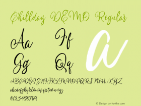 ChilldayDEMO Version 1.001;Fontself Maker 3.5.1 Font Sample
