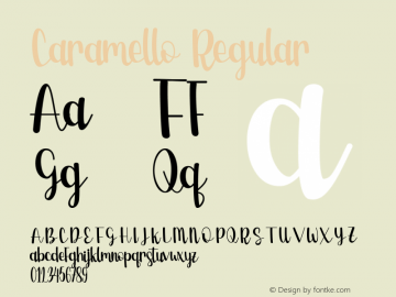 Caramello Version 1.002;Fontself Maker 3.5.1 Font Sample