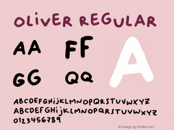 Oliver Regular Version 001.002 Font Sample