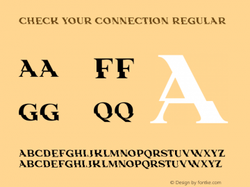 Check Your Connection Regular Version 1.000 Font Sample