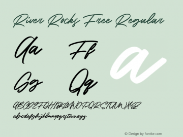 River Rocks Free Regular 1.000 Font Sample
