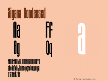 Sigana Version 1.000 Font Sample