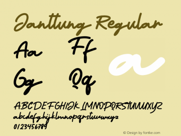 Janttung Version 1.00;September 23, 2020;FontCreator 12.0.0.2545 64-bit Font Sample