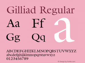 Gilliad Regular From the WSI-Fonts Professional Collection图片样张