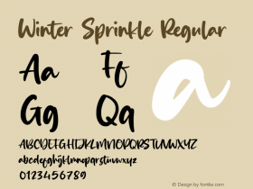 Winter Sprinkle Version 1.00;October 7, 2020;FontCreator 11.5.0.2430 64-bit图片样张