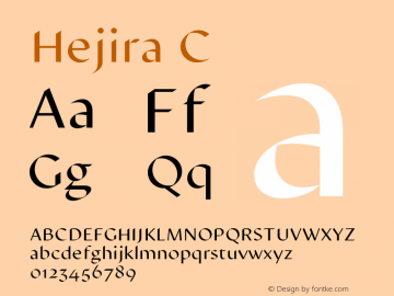 Hejira C Version 1.000 Font Sample