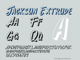 Jacksun Extrude Version 001.000 Font Sample