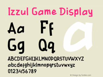 Izzul Game Display Version 1.002;Fontself Maker 3.5.2 Font Sample