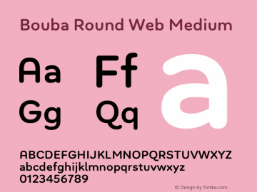 Bouba Round Web Medium Version 1.000 Font Sample