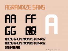 Agrandize Sans Version 1.002;Fontself Maker 3.5.1 Font Sample