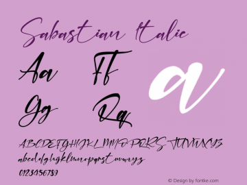 Sabastian-Italic Version 1.00;October 5, 2020;FontCreator 12.0.0.2567 64-bit Font Sample