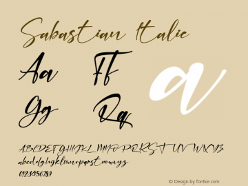 Sabastian Italic Version 1.00;October 5, 2020;FontCreator 12.0.0.2567 64-bit Font Sample