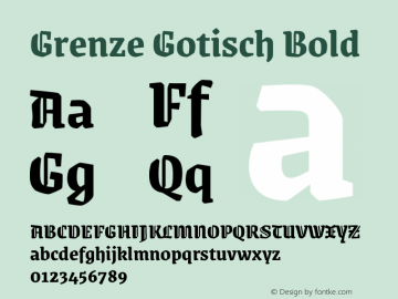 Grenze Gotisch Bold Version 1.001 Font Sample