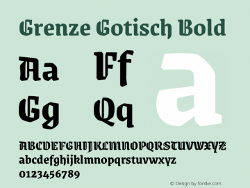 Grenze Gotisch Bold Version 1.001图片样张