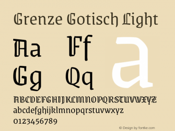 Grenze Gotisch Light Version 1.001图片样张