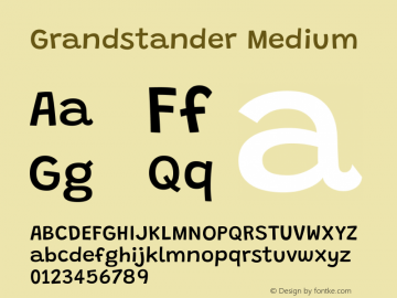 Grandstander Medium Version 1.200 Font Sample