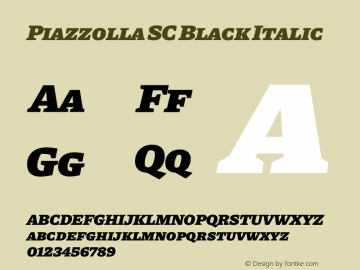 Piazzolla SC Black Italic Version 1.330图片样张