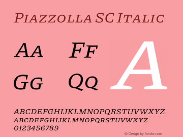 Piazzolla SC Italic Version 1.330图片样张