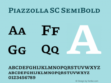 Piazzolla SC SemiBold Version 1.330图片样张