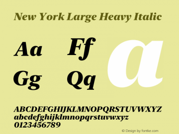 New York Large Heavy Italic Version 16.0d2e2图片样张