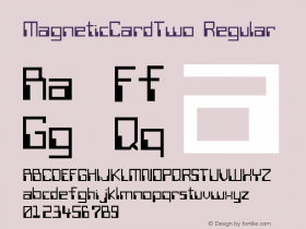 MagneticCardTwo Regular Macromedia Fontographer 4.1 7/1/96图片样张