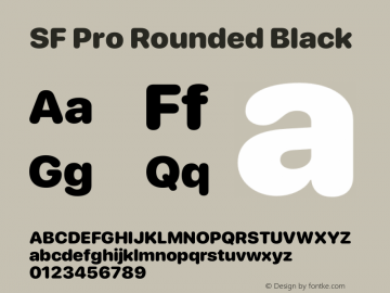 SF Pro Rounded Black Version 16.0d12e3图片样张