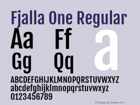 Fjalla One Version 1.001 Font Sample