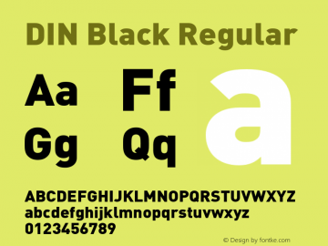 DIN-Black 001.000 Font Sample